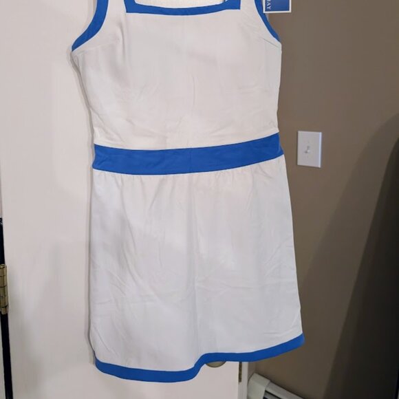 RARE HTF Tuckernuck Addison Bay Rally Tennis Dress M NWT Super White Cerulean - Picture 9 of 14